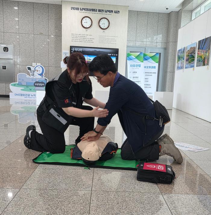파주도시공사, DMZ 평화관광 도라전망대 상반기 자체 소방훈련 실시